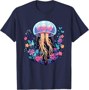 Cute Jellyfish Costume Jelly Fish Sea Ocean Girls T-Shirt - T-Shirt | Navy
