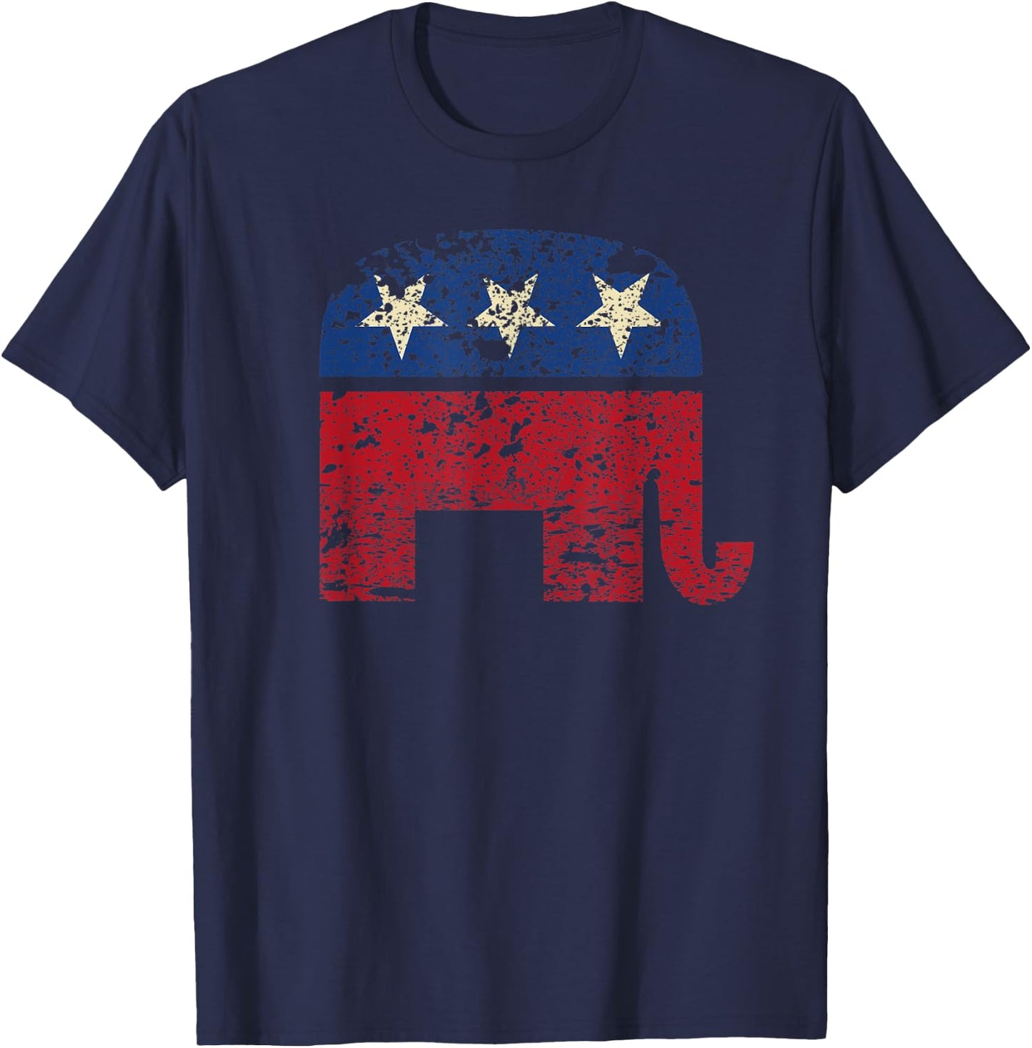 Trump Vintage Retro trump flags USA Flag Republican Elephant Kids Men T-Shirt - T-Shirt | Navy