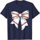Baseball Mom Coquette Bow For Gameday T-Shirt - T-Shirt | Navy