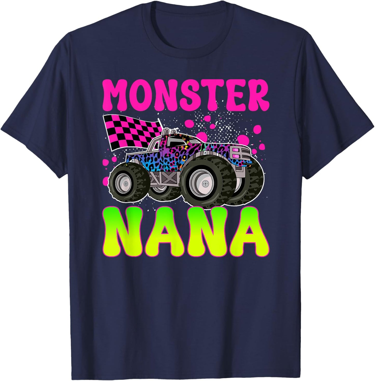 Monster Nana Proud Monster Truck Nana Grandma T-Shirt - T-Shirt | Navy