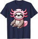Kawaii Sloth Axolotl Costume T-Shirt - T-Shirt | Navy