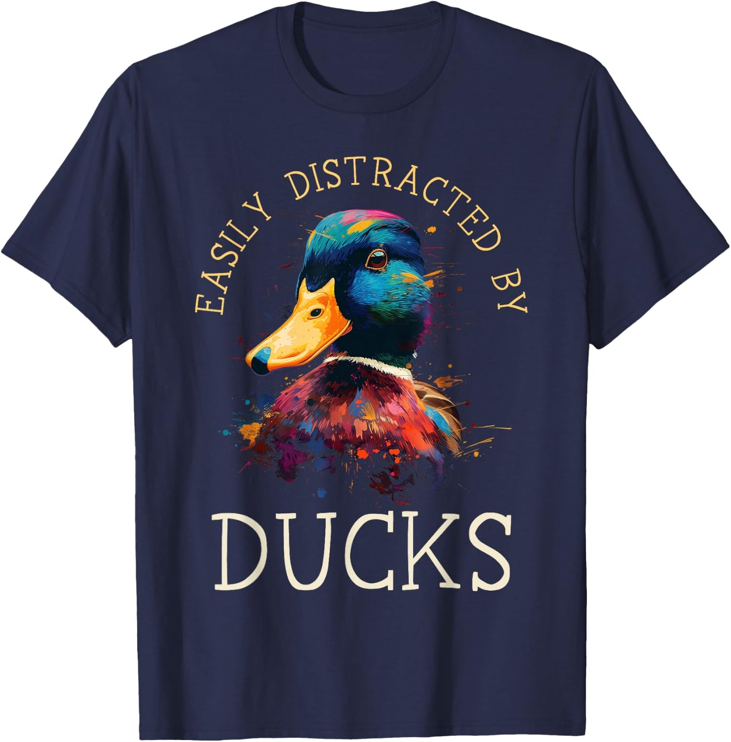 Duck Lover Funny Waterfowl Hunting Mallard Duck Hunter T-Shirt - T-Shirt | Navy
