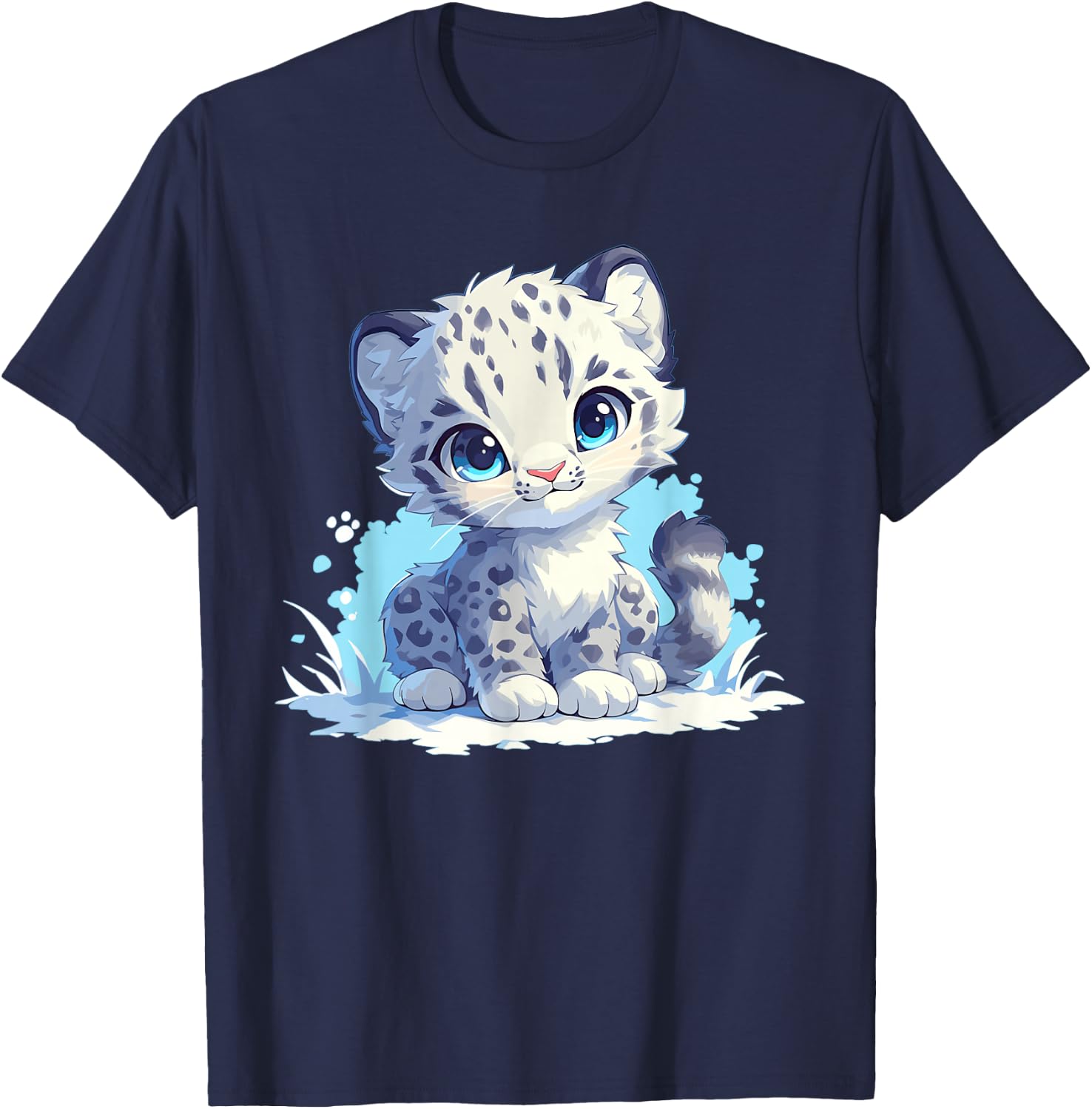 Snow Leopards Lovers Snow Leopard T-Shirt - T-Shirt | Navy