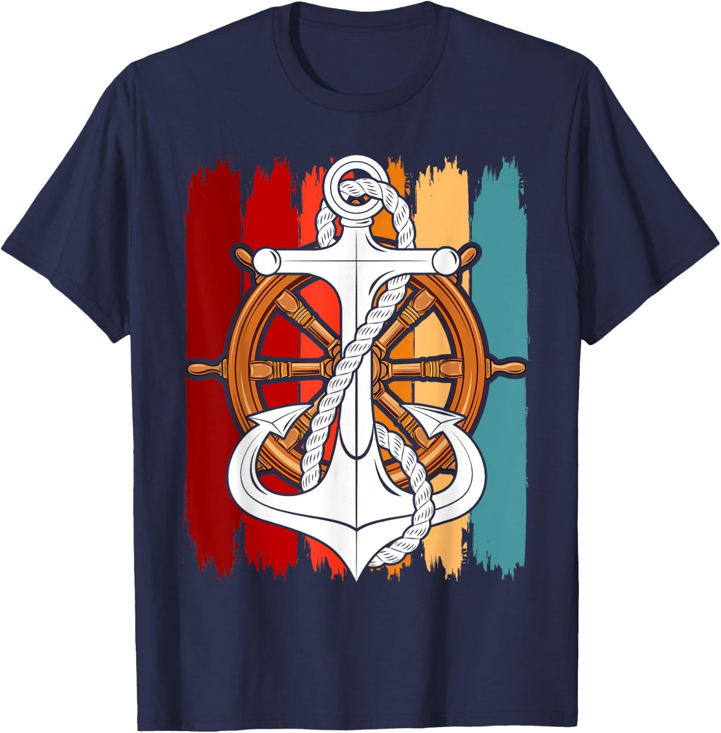 Sailor Costume Anchor Captain Sailing Men Women Children T-Shirt - T-Shirt | Navy