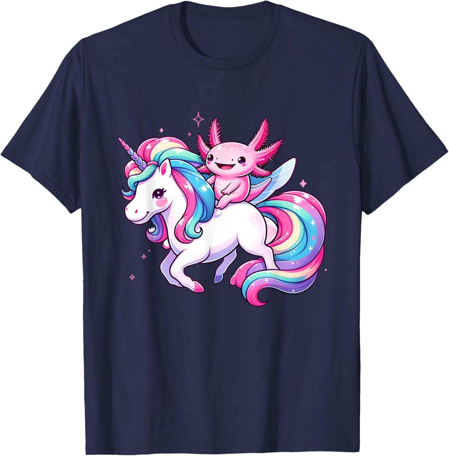 Axolotl Unicorn Lover Toddler Kids Boys Girls Cute Unicorn T-Shirt - T-Shirt | Navy