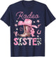 Rodeo Sister Pink Boots Coquette CowGirl 1St Birthday T-Shirt - T-Shirt | Navy