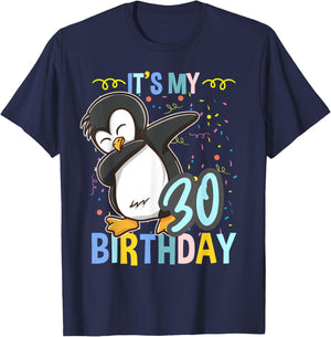 Its My 30th Birthday Dabbing Penguin T-Shirt - T-Shirt | Navy