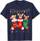 Funny Chihuahua Christmas Socks Xmas Dog Lover New Year Women Kids T-Shirt - T-Shirt | Navy