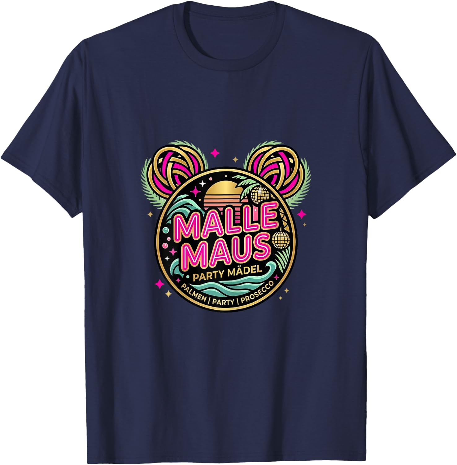 Malle Maus - Frauen Party Mallorca Outfit T-Shirt - T-Shirt | Navy
