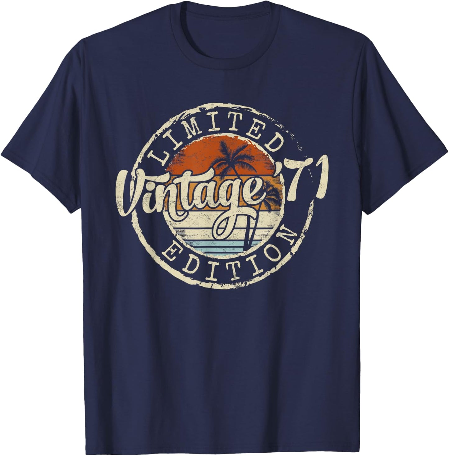 Vintage 1971 53rd Birthday Gifts 53 Year Old Women , Black, S T-Shirt - T-Shirt | Navy