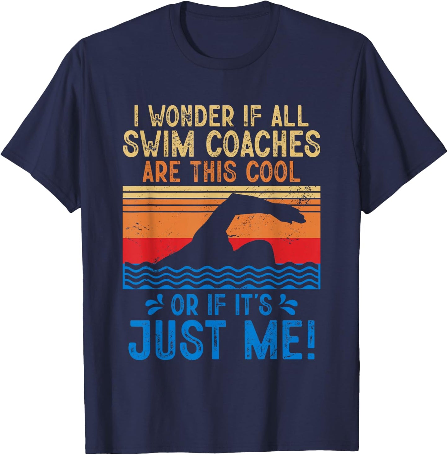 Swimming Instructor Swimmer Swim Lover Swimming Coach T-Shirt - T-Shirt | Navy