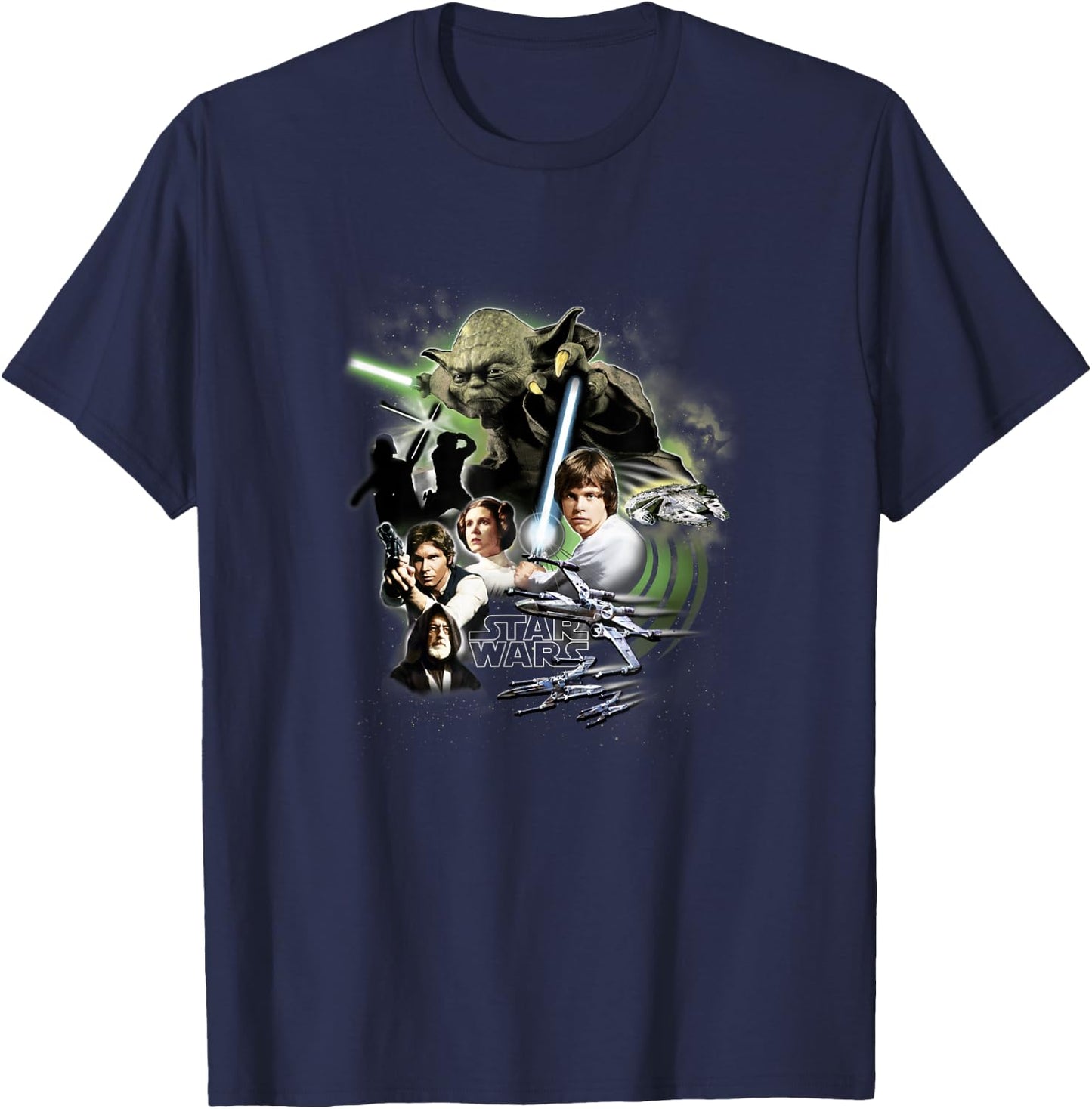 Star Wars Classic Trilogy Rebel Alliance Group Collage T-Shirt - T-Shirt | Navy