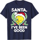 Looney Tunes Christmas Tweety Bird Santa I've Been Good T-Shirt - T-Shirt | Navy