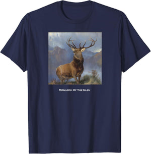 Monarch of The Glen Painting by Landseer T-Shirt - T-Shirt | Navy