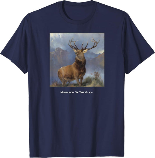 Monarch of The Glen Painting by Landseer T-Shirt - T-Shirt | Navy