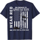 Red Friday Military Veteran Support Our Troops American Flag T-Shirt - T-Shirt | Navy