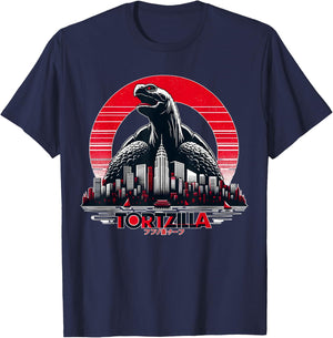 Tortoise, Tortzilla, Funny Tortoise Lover, Turtle, Tortoise T-Shirt - T-Shirt | Navy