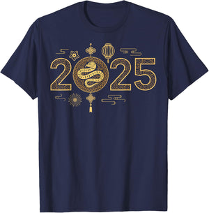 Year of The Snake 2025 Lunar New Year Chinese New Year 2025 T-Shirt - T-Shirt | Navy