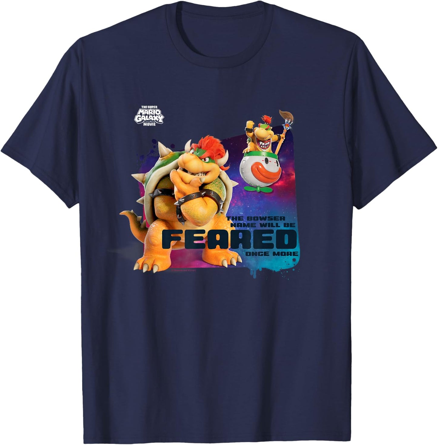The Super Mario Galaxy Movie Bowser Feared T-Shirt - T-Shirt | Navy
