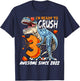 3rd Birthday T Rex Dinosaur Party Boys Rawr I'm 3 T-Shirt - T-Shirt | Navy