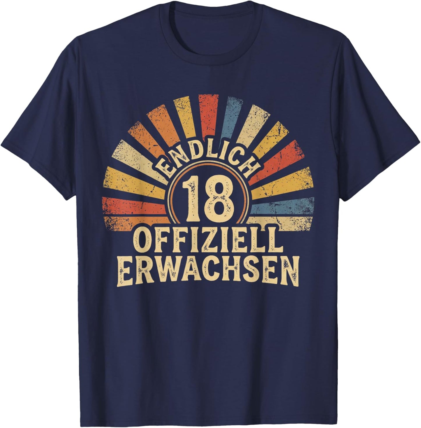 18ter Endlich 18 Jahre 18. Geburtstag Mädchen Junge Tochter T-Shirt - T-Shirt | Navy