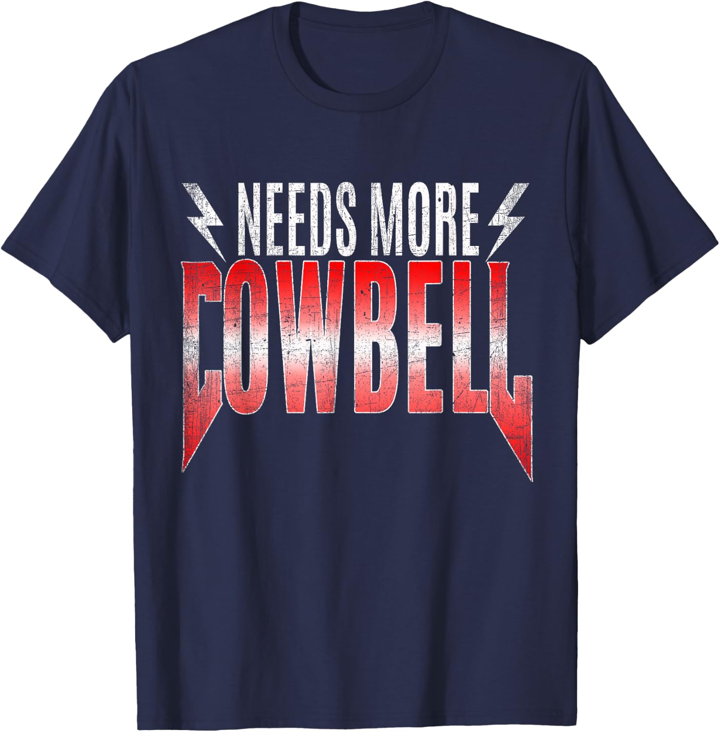 80's Heavy Metal - Needs More Cowbell Shirt T-Shirt - T-Shirt | Navy