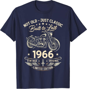 60. Geburtstag Mann Geschenk Motorrad Motorradfahrer 1966 T-Shirt - T-Shirt | Navy