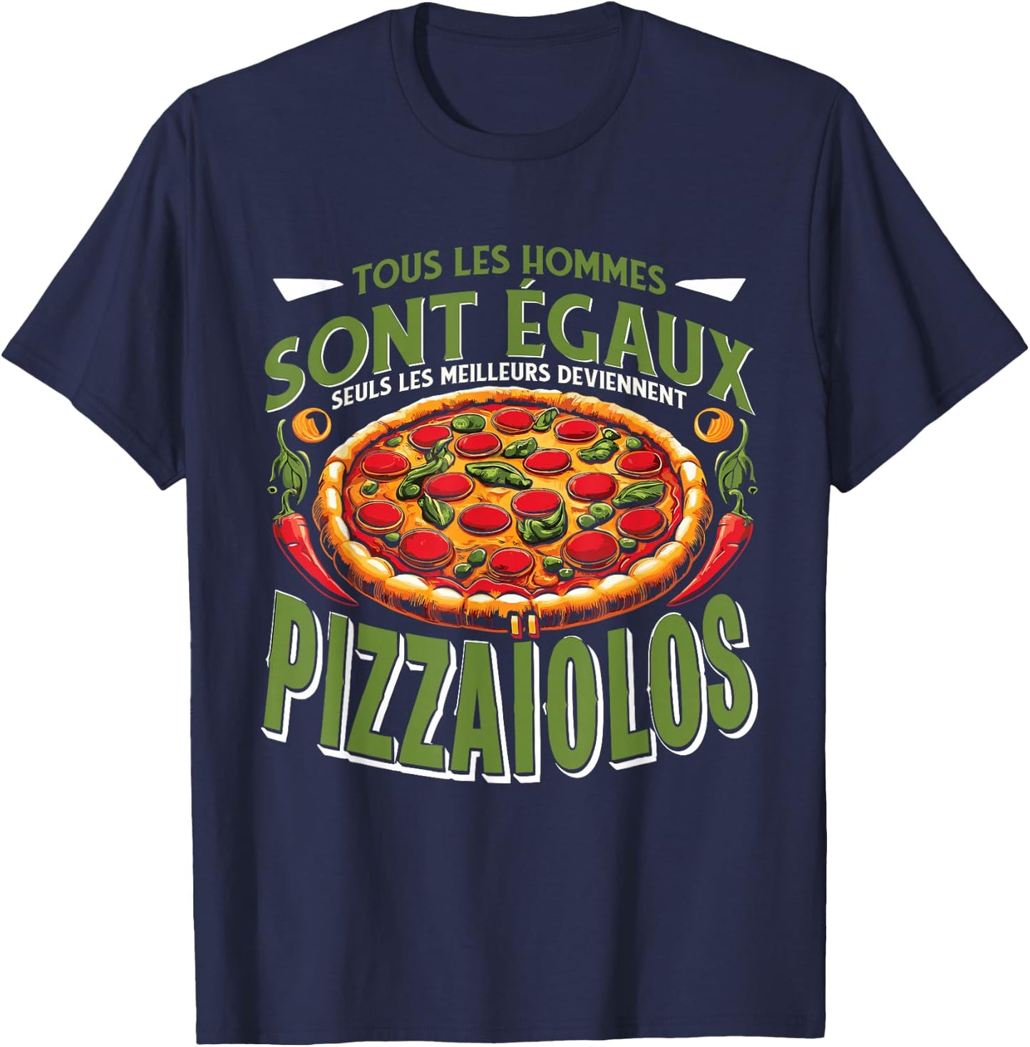 Pizzaioli Pizza Maker Pastry Chef Pizzamaker , Black, S T-Shirt - T-Shirt | Navy