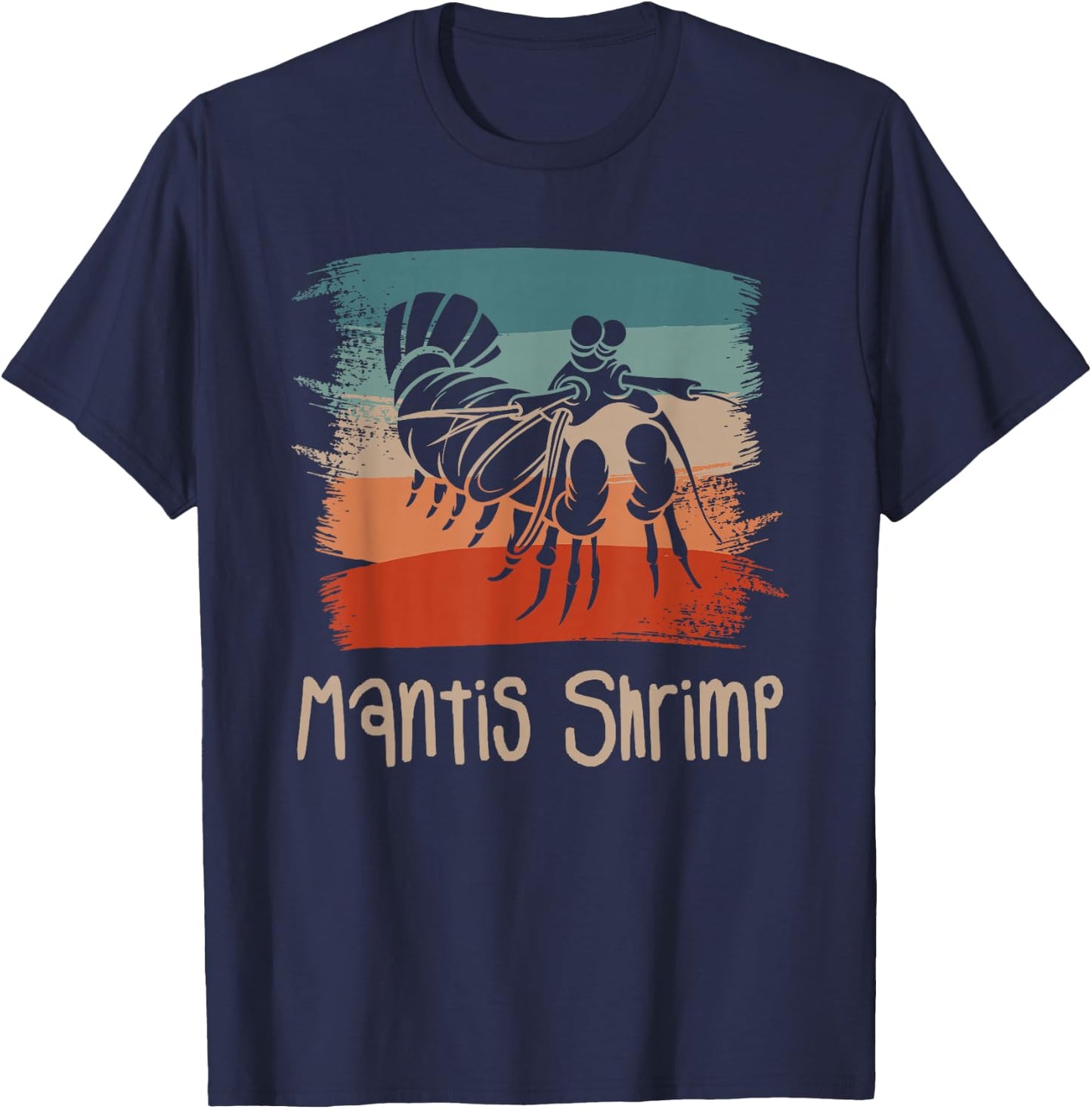 Retro Vintage Mantis Shrimp Shrimps T-Shirt - T-Shirt | Navy