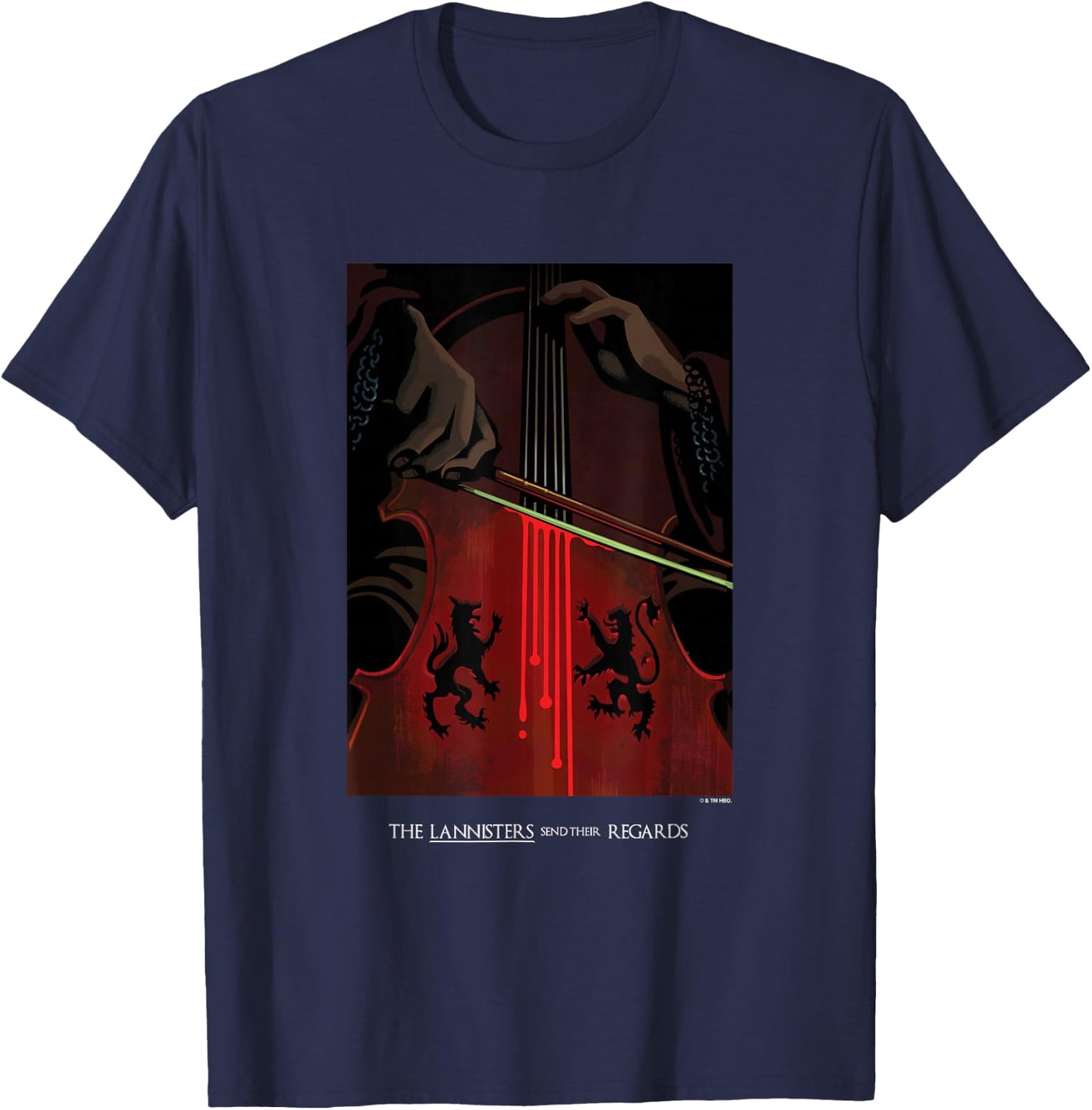 Game Of Thrones The Lannisters Send Their Regards Poster T-Shirt - T-Shirt | Navy