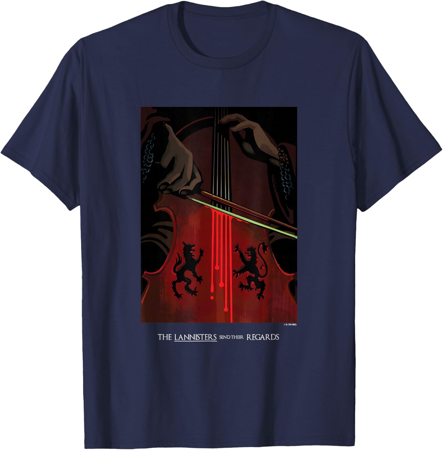Game Of Thrones The Lannisters Send Their Regards Poster T-Shirt - T-Shirt | Navy