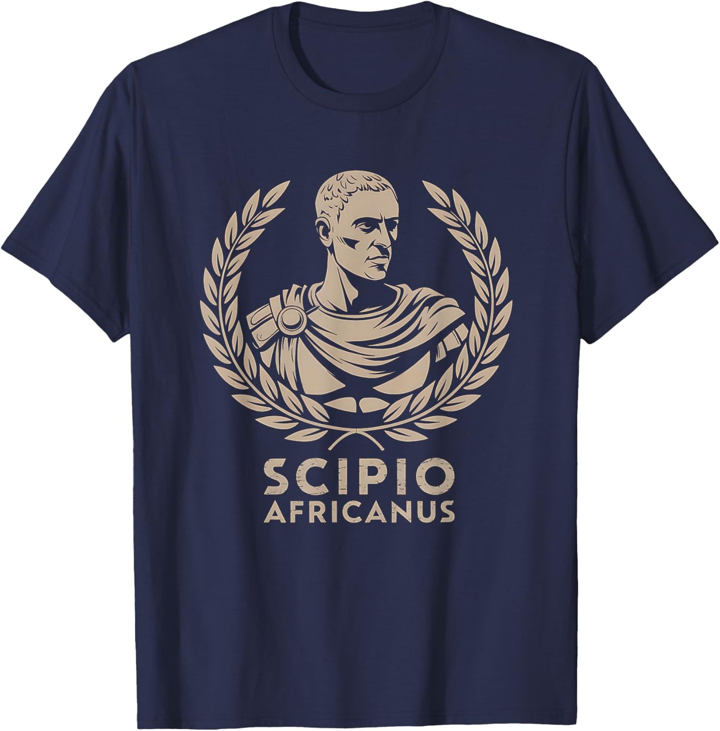 Agema Apparel -Adults Roman History , Black, Small, Short Sleeve, Classic Fit, , Polyester 100% T-Shirt - T-Shirt | Navy