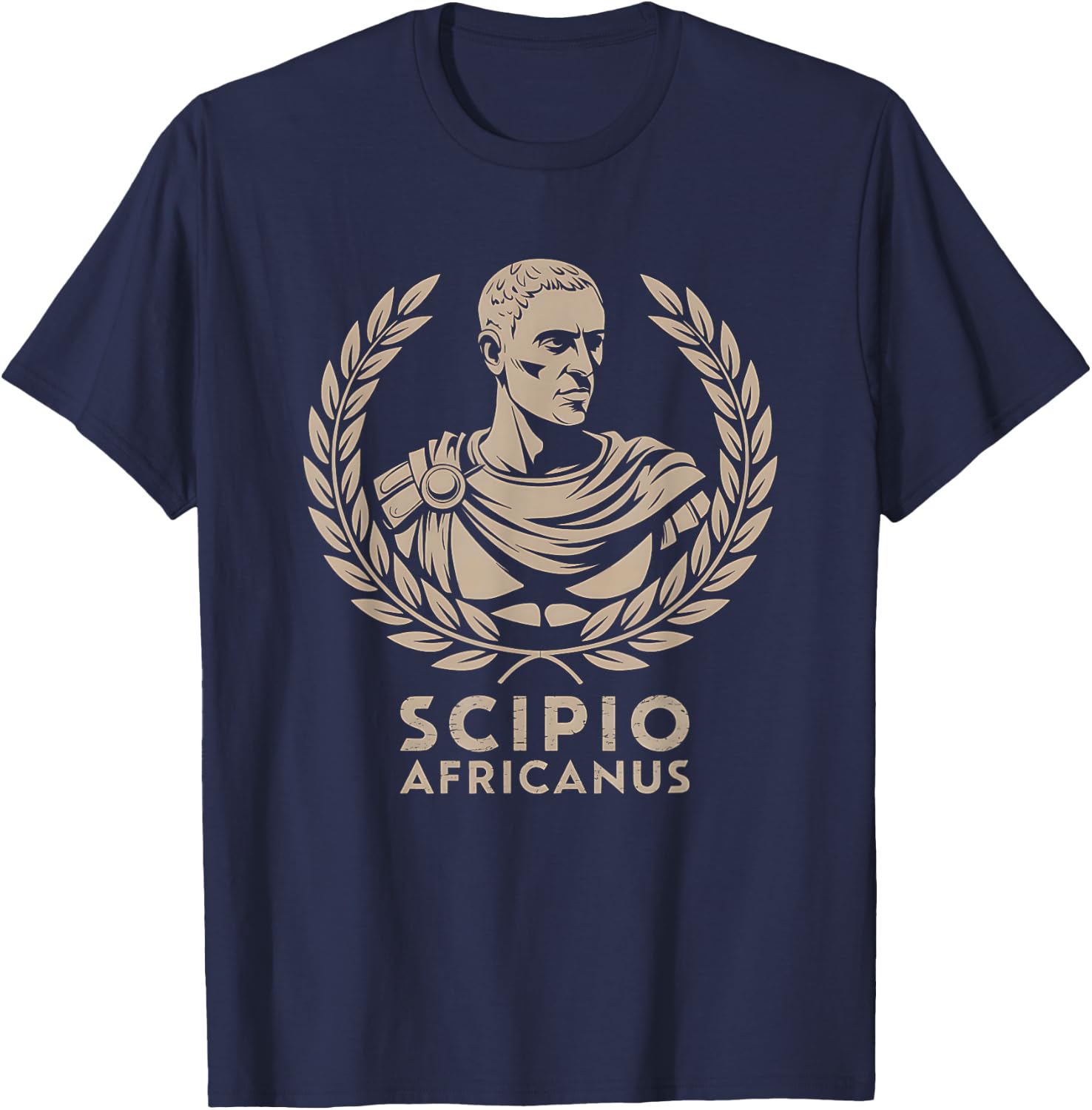 Agema Apparel -Adults Roman History , Black, Small, Short Sleeve, Classic Fit, , Polyester 100% T-Shirt - T-Shirt | Navy