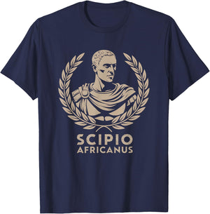 Agema Apparel -Adults Roman History , Black, Small, Short Sleeve, Classic Fit, , Polyester 100% T-Shirt - T-Shirt | Navy