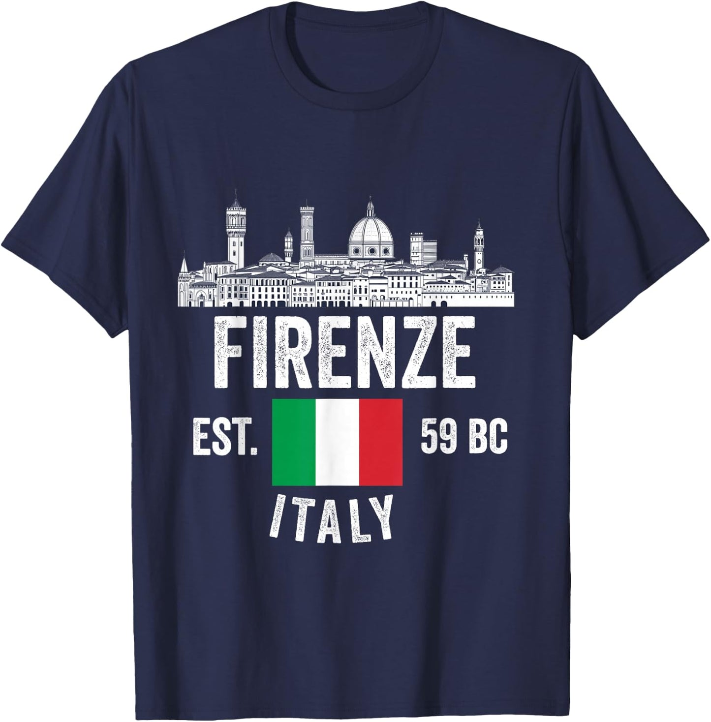 Souvenirs from firenze italy with Italian Flag Florence Men T-Shirt - T-Shirt | Navy