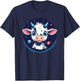 Cute Space Cow Planetary Explorer T-Shirt - T-Shirt | Navy
