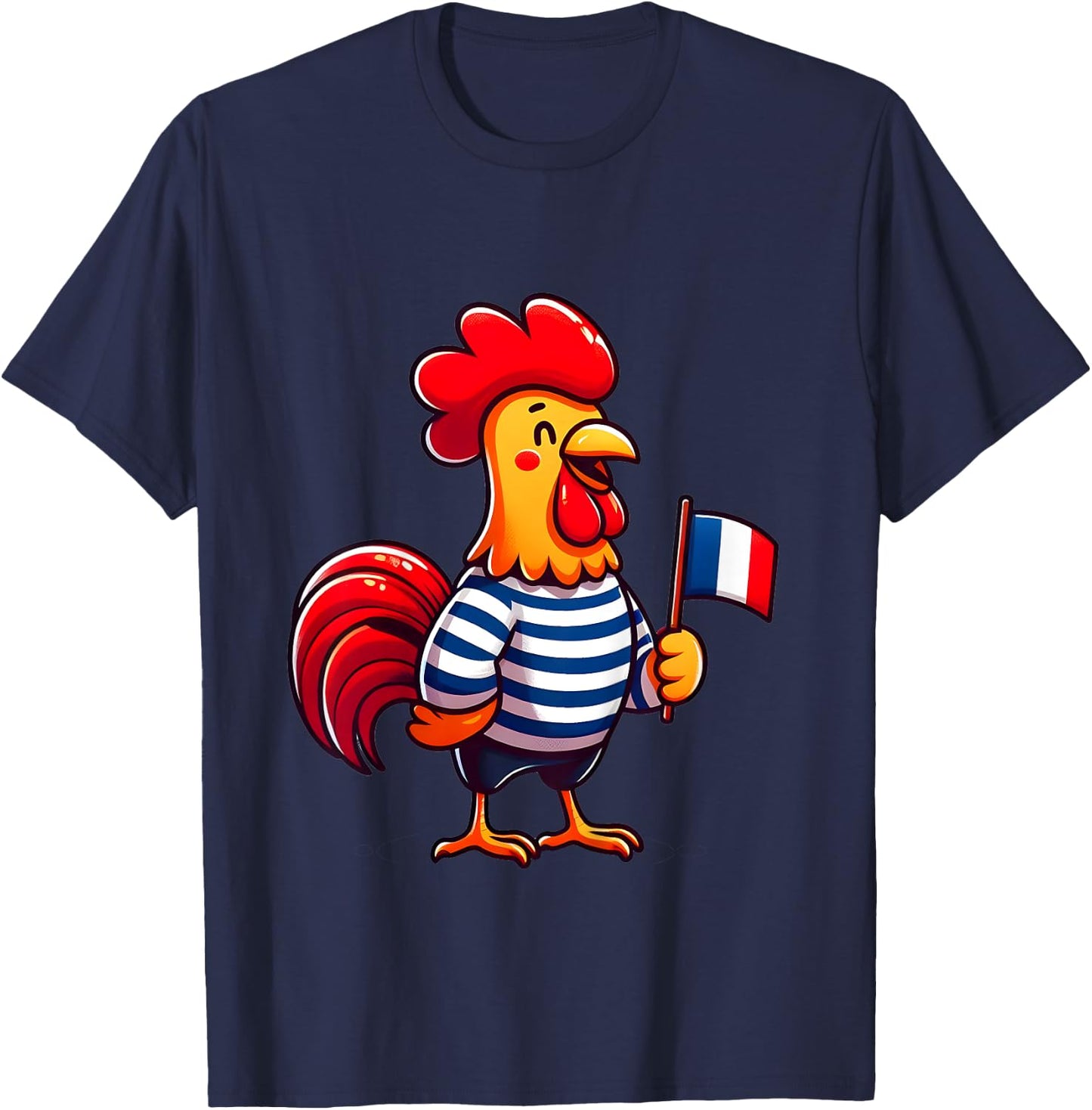 Child France Coq au Drapeau bleu blanc rouge for boy girl , white, 2 T-Shirt - T-Shirt | Navy