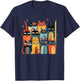 Vintage Retro Mid Century Modern Look Cats 50s 60s Style T-Shirt - T-Shirt | Navy