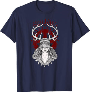 Nordic Shirt Shaman Girl Heilung , Black, S T-Shirt - T-Shirt | Navy