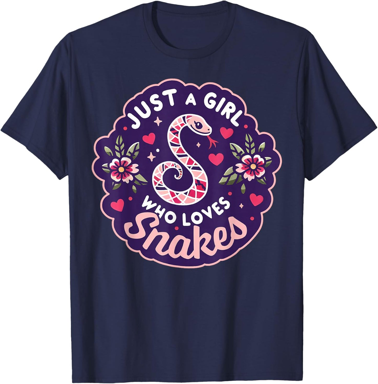 Snake Handler - Woman Snake Lover - Girl Loves Snakes T-Shirt - T-Shirt | Navy