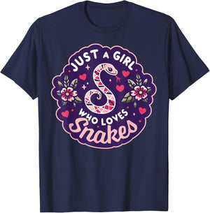 Snake Handler - Woman Snake Lover - Girl Loves Snakes T-Shirt - T-Shirt | Navy