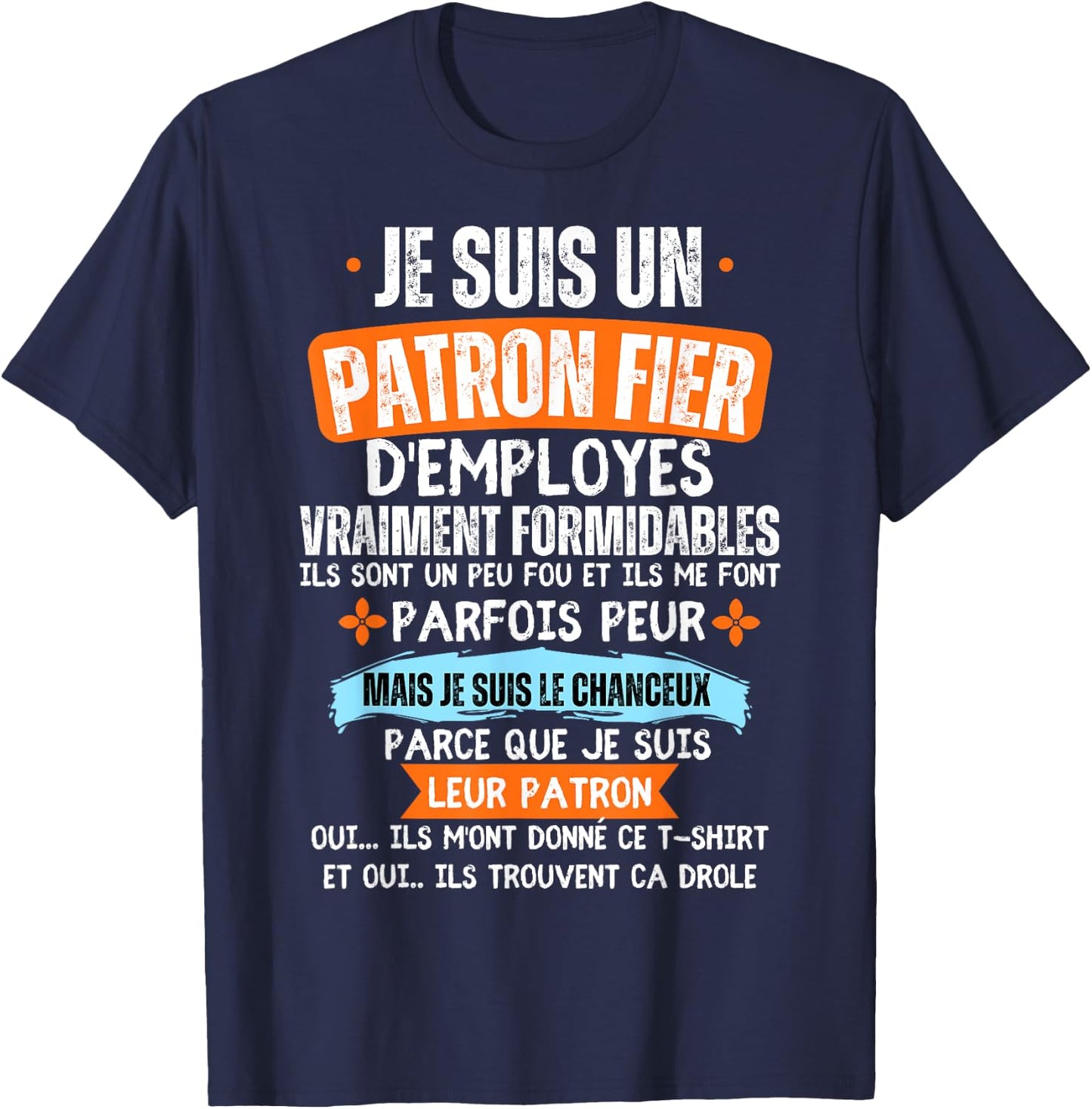 I'm A Proud Boss Of Really Awesome Employees Boss T-Shirt - T-Shirt | Navy