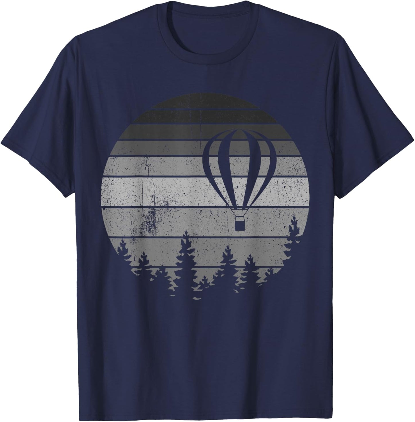 Vintage Hot Air Balloon Festival Balloonist Fly Ballooning T-Shirt - T-Shirt | Navy