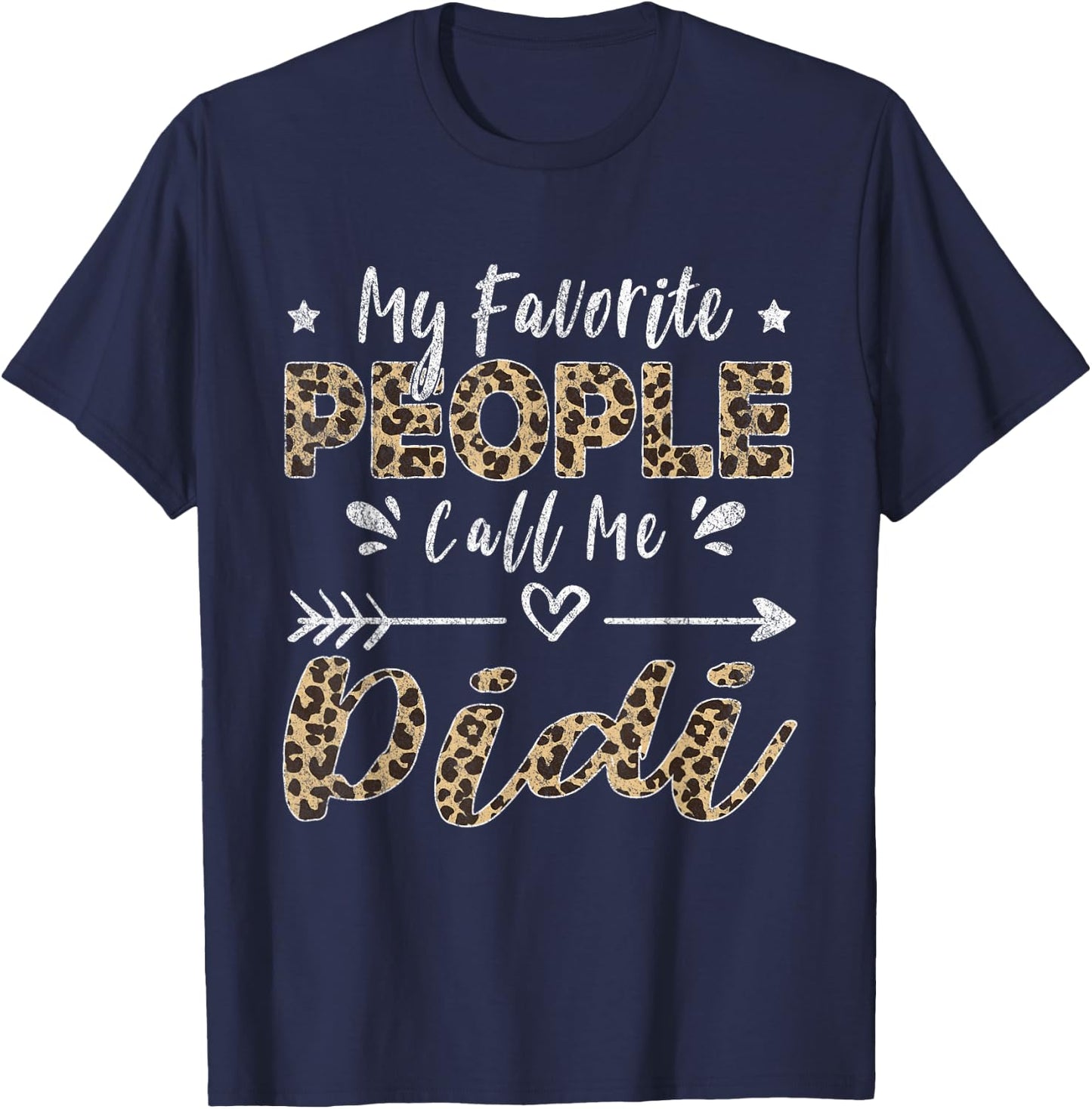 My Favorite People Call Me Didi Leopard T-Shirt - T-Shirt | Navy