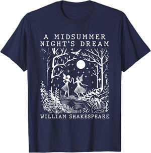 A Midsummer Night's Dream Shakespeare Theater Poetry Drama T-Shirt - T-Shirt | Navy