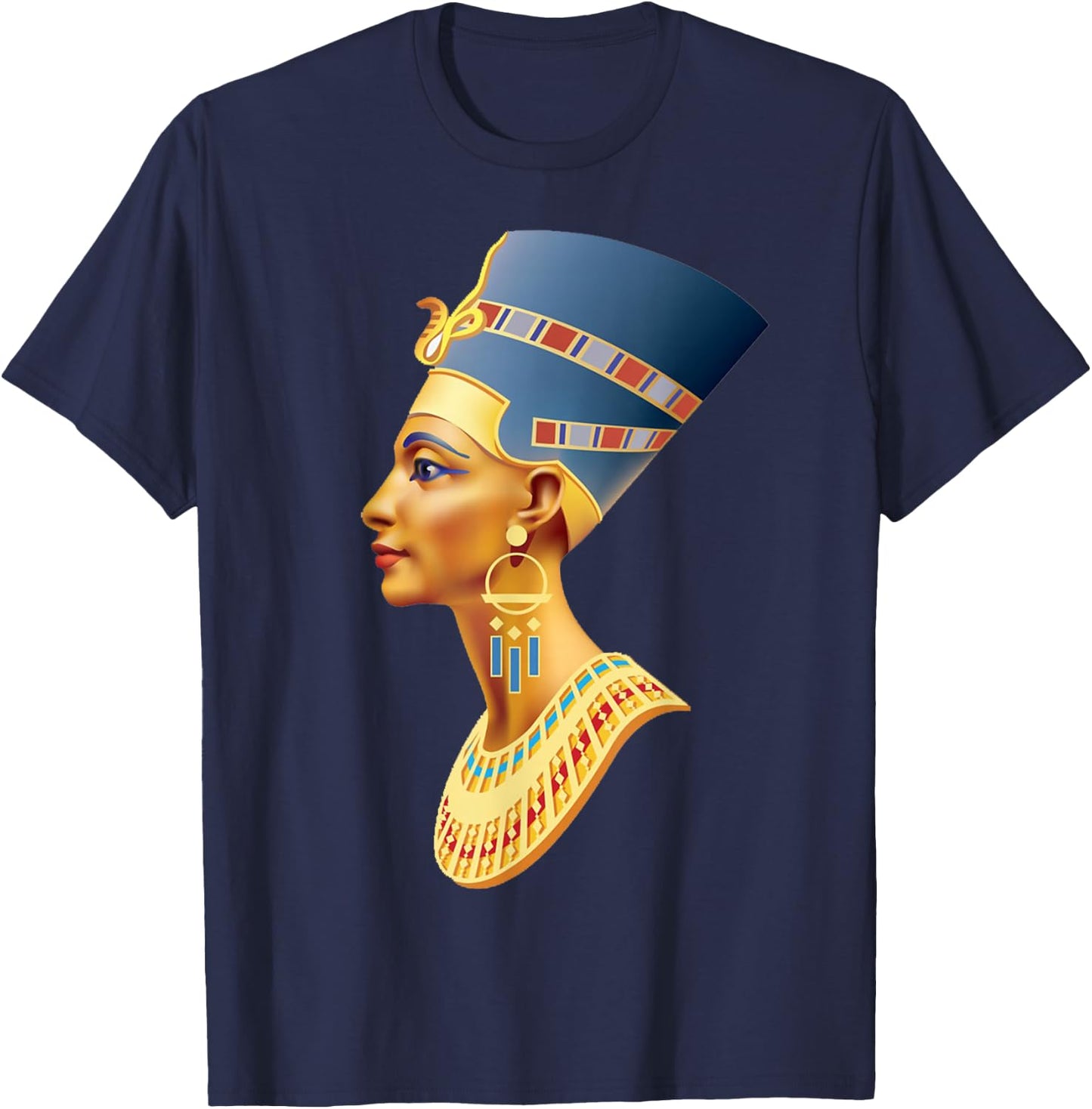 Egyptian Queen Nefertiti T-Shirt - T-Shirt | Navy