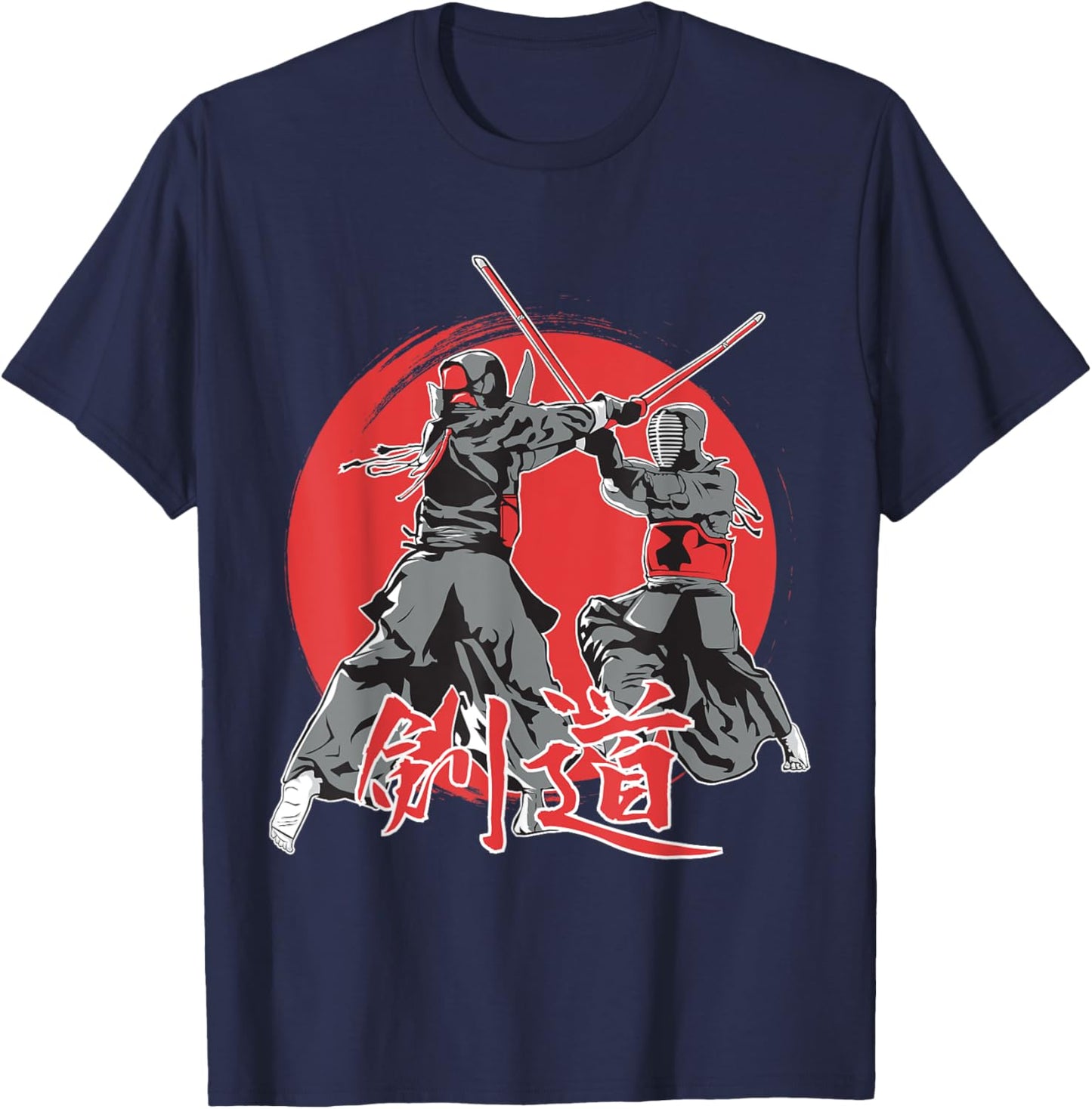 Japanese kendo Japan anime with sword T-Shirt - T-Shirt | Navy