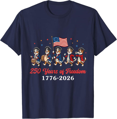 Australian Shepherd Dog 250 Yrs of Freedom 1776 2026 Patriot