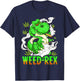 Marijuana Cannabis Dinosaur T Rex 420 Weed-Rex T-Shirt - T-Shirt | Navy