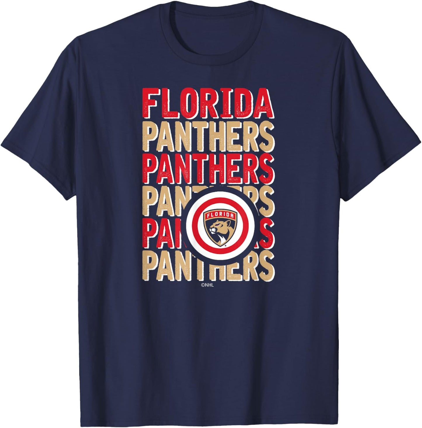 Florida Panthers Repeat Navy Officially Licensed T-Shirt - T-Shirt | Navy